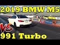 TUNED 2019 BMW M5 Comp F90 vs TUNED Porsche 991 Turbo Drag Race - Road Test TV®