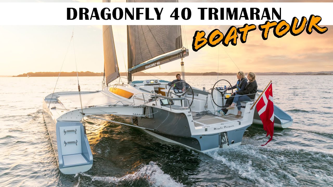 UK DEBUT Dragonfly 40 TRIMARAN BOAT TOUR! Southampton Boat Show