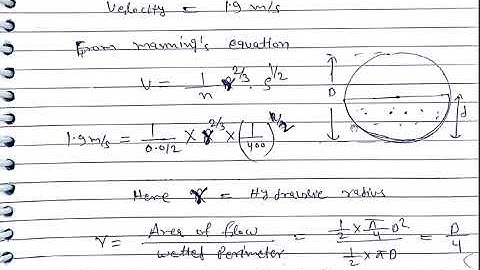 Environment Engineering CH-3 Lec-3 (design of sewer numerical) for RPSC AEN Mains/SSC JE