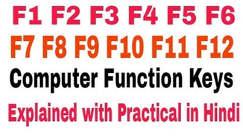 How to Use Computer Function Keys in Hindi/Urdu || Computer Keyboard Shortcut Keys ||
