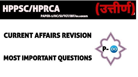 REVISION CURRENT AFFAIRS  NATIONAL/INTERNATIONAL AFFAIRS TGT/JBT/PAPER 1
