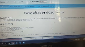 Hướng dẫn các cô sử dụng phần mềm KHGD Gokid. Cách coppy từ năm học cũ sang năm học mới .