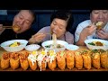연어와 새우, 베이컨으로 가득 채운 대왕 유부 초밥!! (Big-sized Fried Tofu Rice Balls) 요리&먹방!! - Mukbang eating show