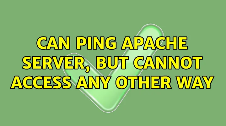 Ubuntu: Can ping apache server, but cannot access any other way