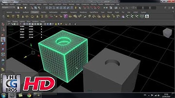 CGI 3D Modeling Tutorial : "Cutting Holes in Hard Surface Models in Maya" - by 3dmotive