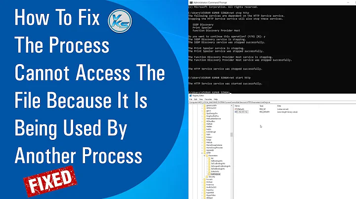 ✅ How To Fix The Process Cannot Access The File Because It Is Being Used By Another Process (2021)