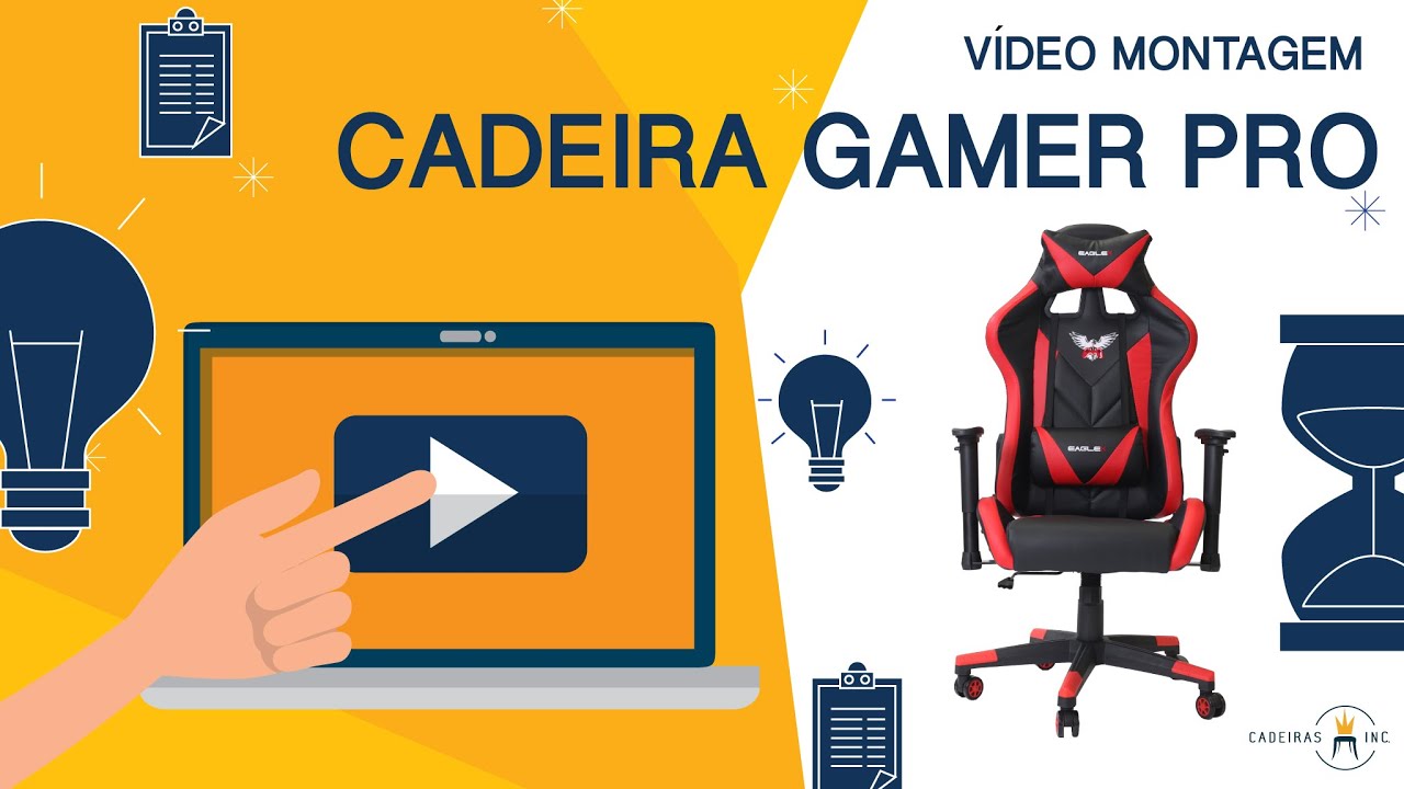 MONTAGEM DA CADEIRA GAMER PRO EAGLEX - CADEIRAS INC - YouTube