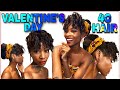 NIGERIAN VALENTINES DAY INSPIRED HAIRSTYLE ON 4C HAIR USEING 4C ONLY HAIR PRODUCTS! | Jelexia