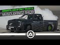 DeBerti's 1000 hp Drift Truck Smoking Tires at MuscleKingz Show