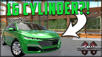 Making a 16 Cylinder Eco Car?!  Automation - BeamNG