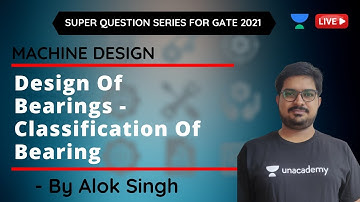 L18 | Design Of Bearings - Classification Of Bearing | Machine Design | GATE & ESE 2021 | Alok Singh