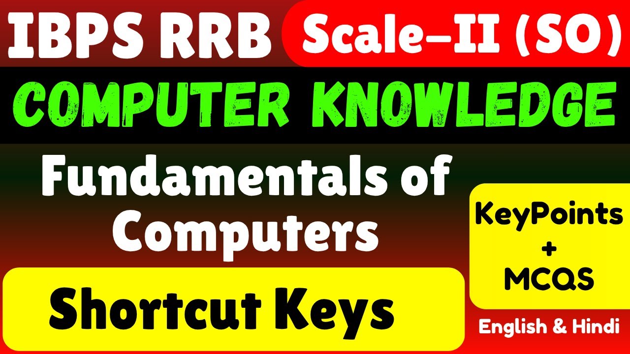 Shotcut Keys | Computer Knowledge for IBPS RRB Scale II & III 2025 ...