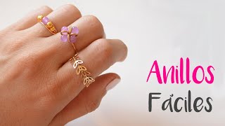 3 ANILLOS DE ALAMBRE fáciles. Ideas hermosas para anillos 276