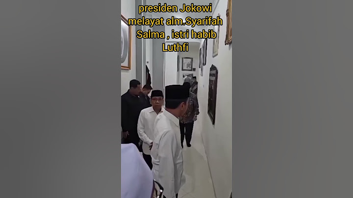 presiden Jokowi melayat almarhumah Syarifah Salma, istri habib Luthfi di Pekalongan