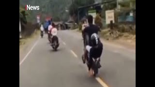 Viral Aksi Ugal-ugalan ''Freestyle' Motor di Jalan Raya Enrekang, Sulsel #iNewsPagi 28/07