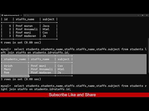Outer Join in MySQL Explained | Full, Left & Right Joins Tutorial (Tamil)