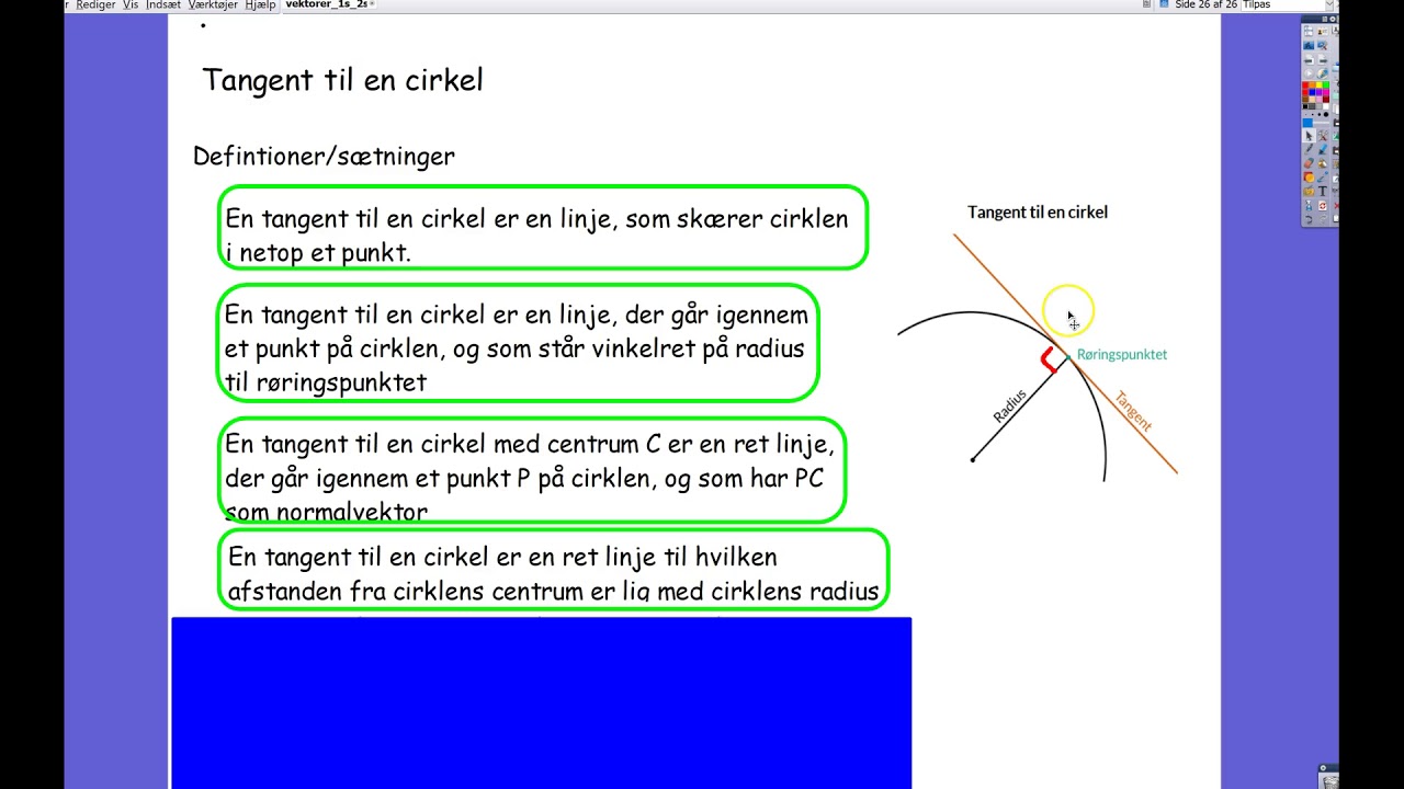 Hvad Er En Tangent I En Cirkel