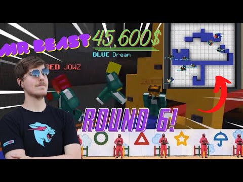 Português: MrBeast fez o Round 6 (Squid Game) no Minecraft! Vencedor levou 45,600 dólares