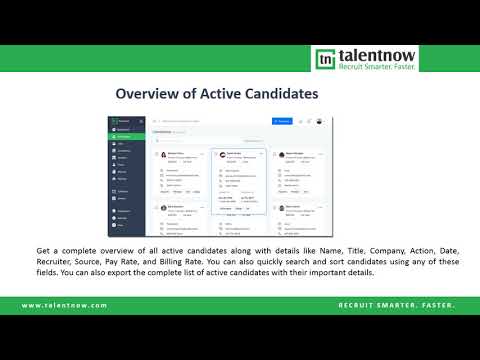 Candidate Management Features of ATS | Talentnow RecruitX