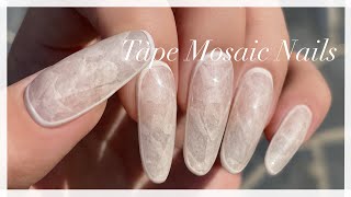 sub)종이테이프로 하는 모자이크네일 | Tape Mosaic Nails