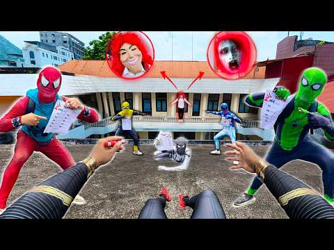 8 Bros Spider-Man Meet Nak Serbian Dancing in the Abandoned School...!!! ( POV vs Sad Story )