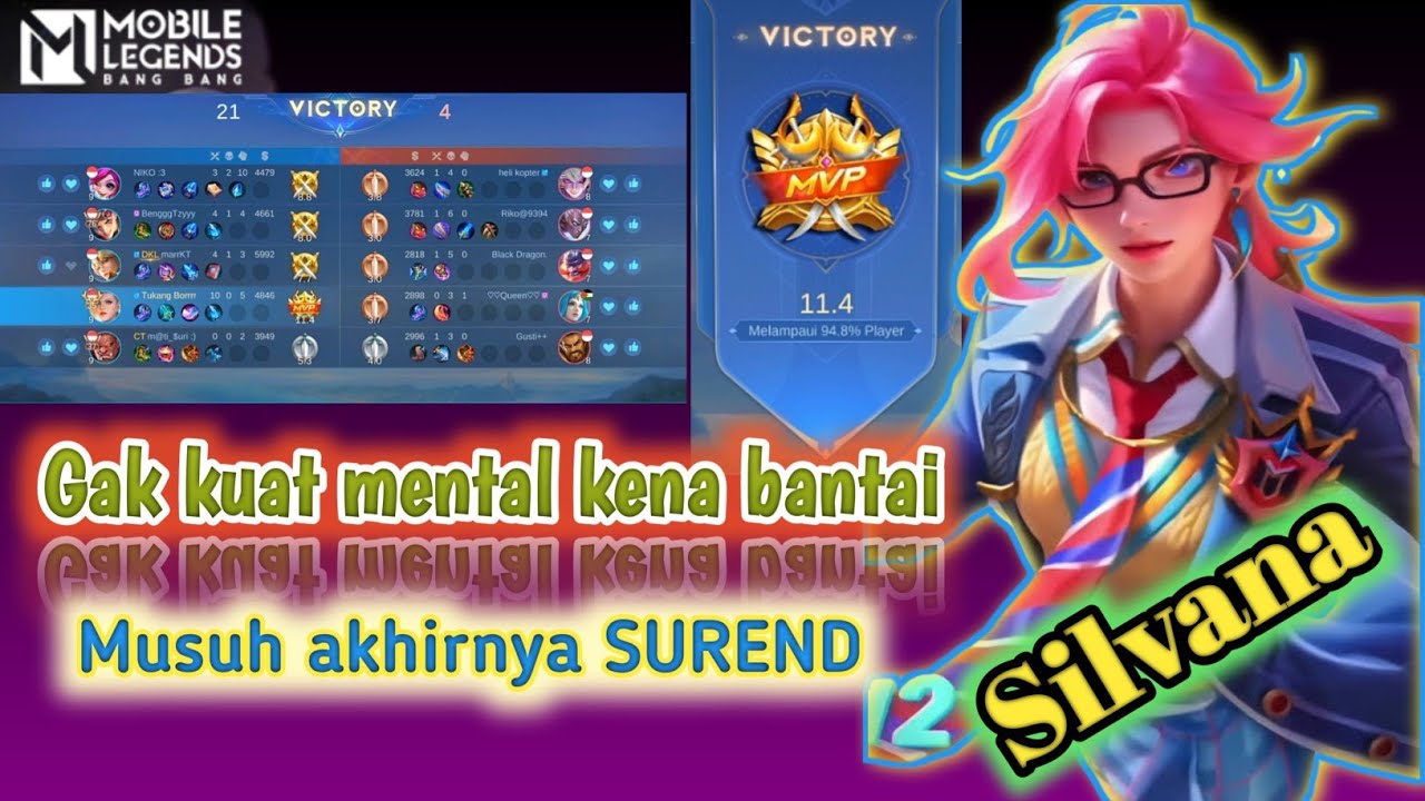Surend Gak kuat mental kena bantai,akhirnya surend. #mobilelegends #mlbb - YouTube