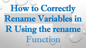 How to Correctly Rename Variables in R Using the rename Function