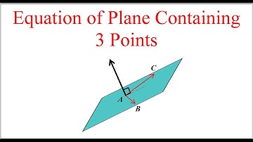 Equation of plane containing three points