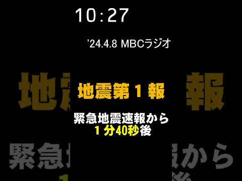 【緊急地震速報】鹿児島 MBCラジオ が第１報を伝えるまで '24.4.8