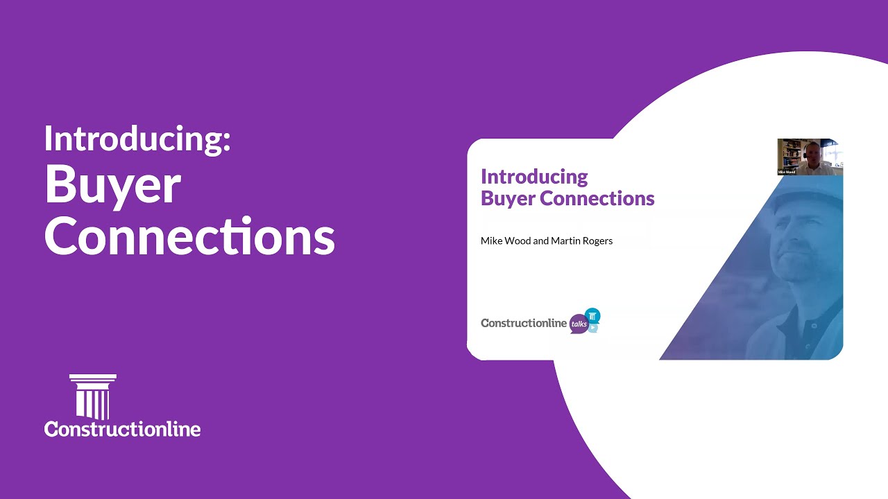 Buyer Connections on Constructionline platform