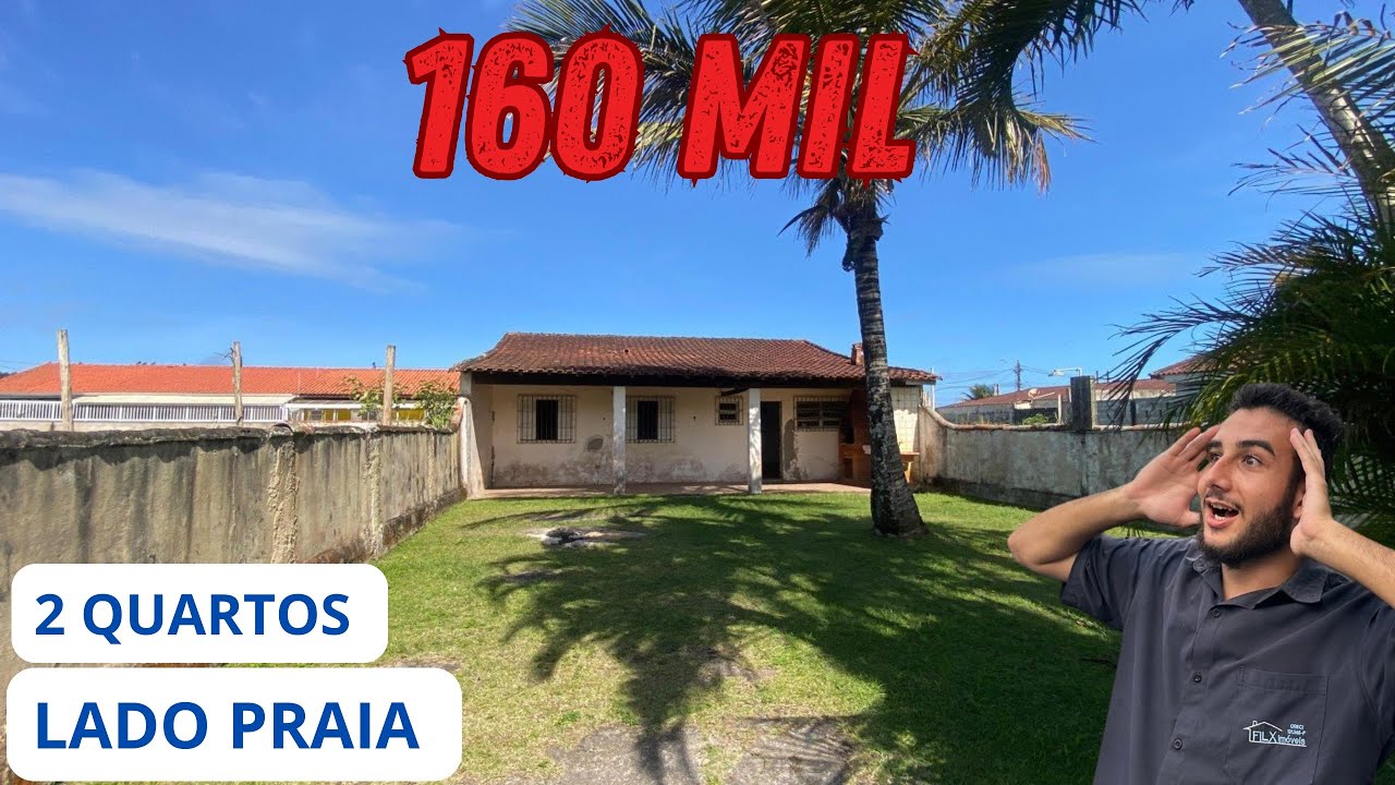 CASA POR 160 MIL NO LADO PRAIA EM ITANHAEM 