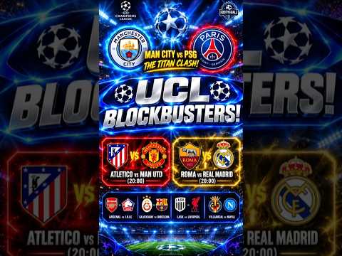 Video UEFA Champions League Fixtures: Man City vs PSG, Atletico vs Man Utd & Roma vs Real Madrid!