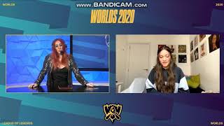 Eva B en la previa de la final del mundial League Of Legends