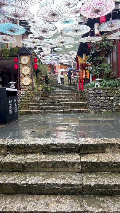 Only Gexian Village in the rain curtain can feel the misty rain of Jiangnan #discoverchina #travel