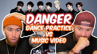 IDENTICAL TWINS REACT TO BTS DANGER DANCE PRACTICE AND MUSIC VIDEO