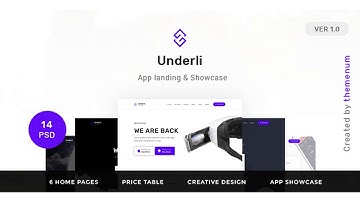 App Landing Page & Product Showcase PSD Template | Themenum | Themeforest Website Templates and