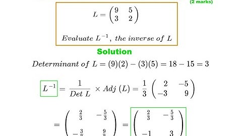 Paper2-CSEC-MATHS-611 ~ Matrix Inverse w/ (2 x 2) Matrix ~ May/June 2024 ~ 10bii