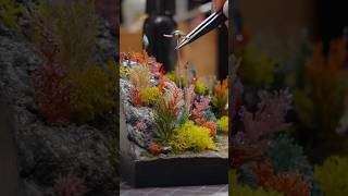 The process of creating a seabed diorama