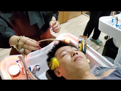 [ASMR] Her beauty is a delicacy to me with a good massage and professional hair cleaning
