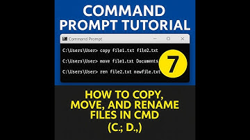 Command Prompt Tutorial – Ep. 7: How to Copy, Move, and Rename Files in CMD