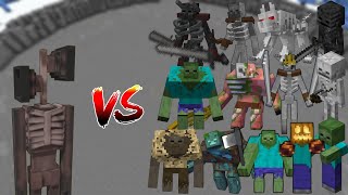 Siren Head vs All Mutant Zombie And Skeleton Battle in Minecraft (Bedrock Edition Minecraft 1.20)