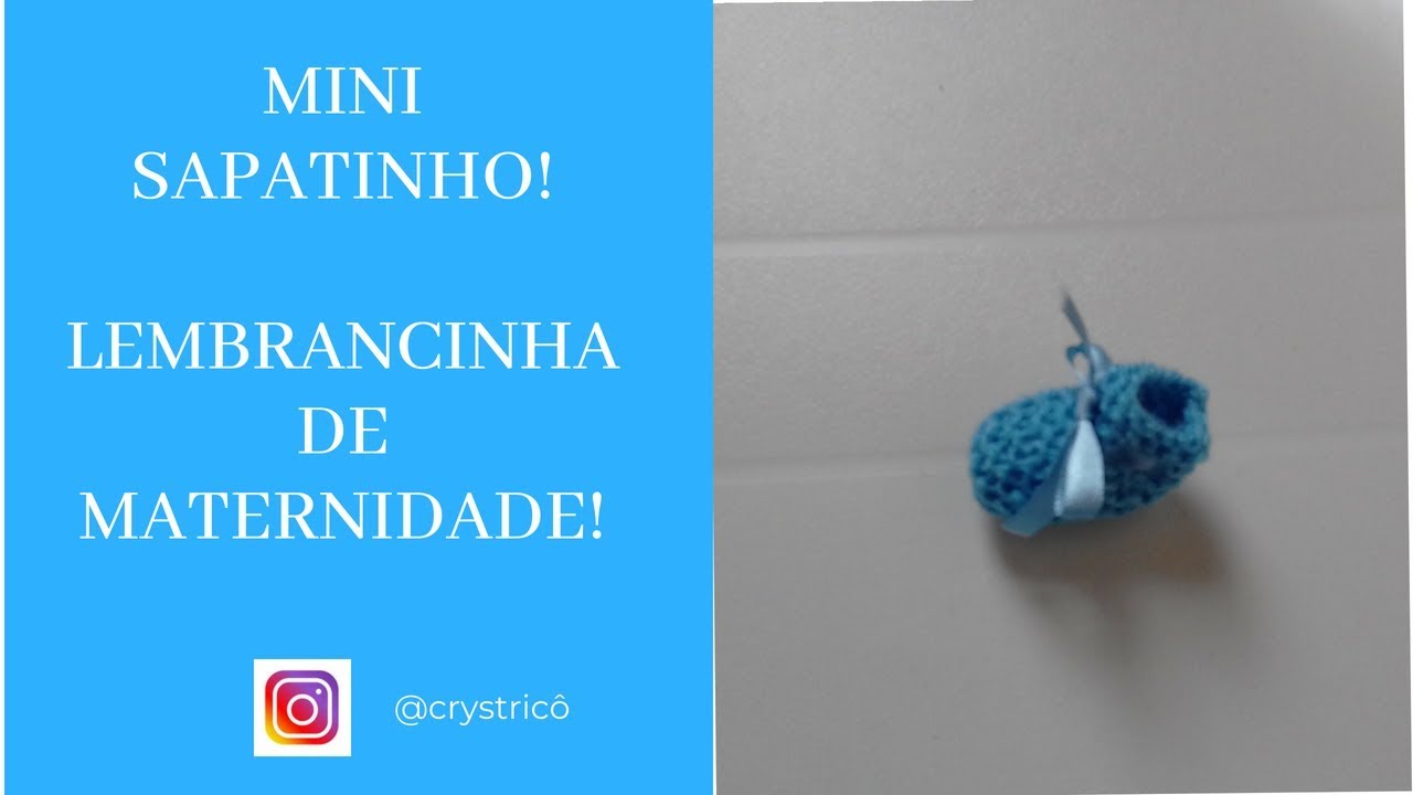 Mini Sapatinho em Tricô  -  Lembrança de Maternidade - Crys Tricô