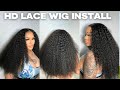 😲MELTED FRONTAL WIG INSTALL | THE BEST CURLY 13x4 FRONTAL WIG | BEGINNER FRIENDLY | ASTERIA HAIR