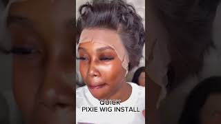 Here’s a quick pixie wig install #wigs #wigsinstall