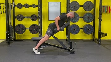 Dumbbell Chest-Supported Rotational Row