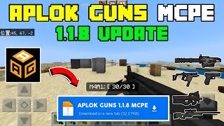APLOK GUNS 1.1.8 Bedrock Addon | 3D Gun Mods for MCPE | Scopix gaming screenshot 3