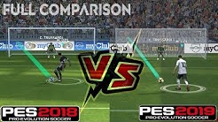 PES 2018 Mobile Vs PES 2019 Beta Mobile | Full Comparison