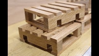 mini oak pallet coasters