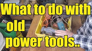 Storage Shed Clean-out Part 65. Unboxing Vintage Power Tools. How to Decide What to Sell or Scrap