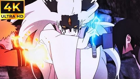 Naruto and Sasuke vs Momoshiki Full Fight 4K HD 60 FPS (English Dub) #anime #naruto #boruto #shorts